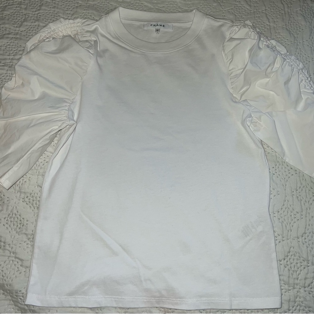 Frame Denim Crisp White Organic Cotton Top